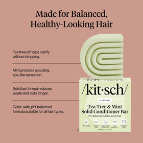 Kitsch conditioner bar with tea tree and mint ingredients for clarifying boost