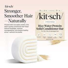 Kitsch close-up texture of conditioner bar revealing creamy surface for better glide