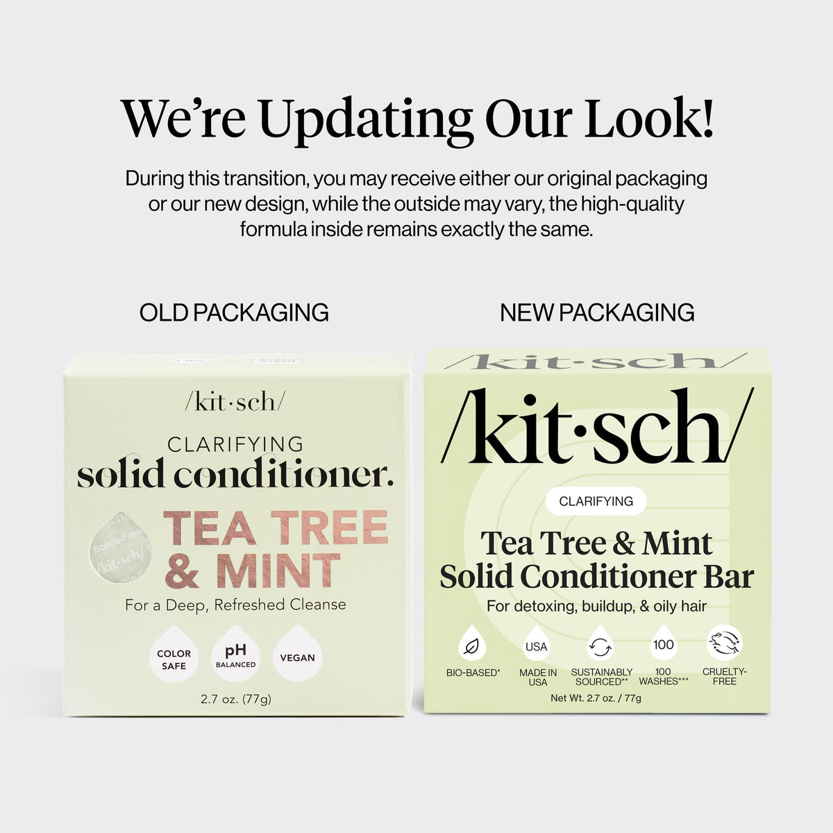 Kitsch conditioner bar close-up texture highlighting smooth conditioning base