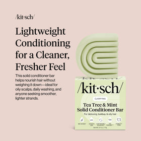 Kitsch conditioner bar packed in a travel kit for leak-free convenience