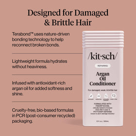 Kitsch conditioner in hand demonstrating creamy lightweight texture