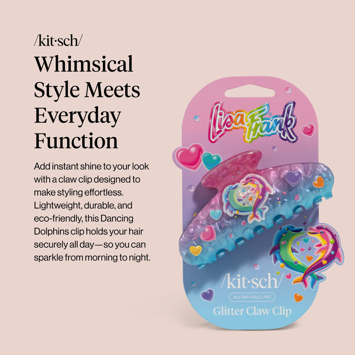 Kitsch side profile highlighting clip teeth and strong grip for secure hold