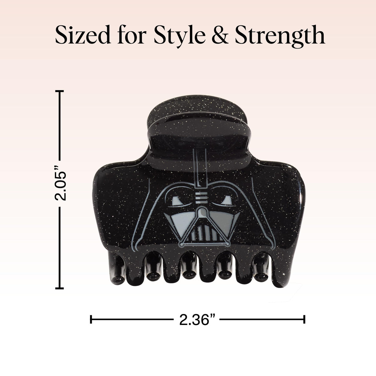 Kitsch Darth Vader clipped in hair demonstrating secure updo for all-day wear