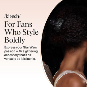 Kitsch Darth Vader styled for evening showing subtle fandom and polished look