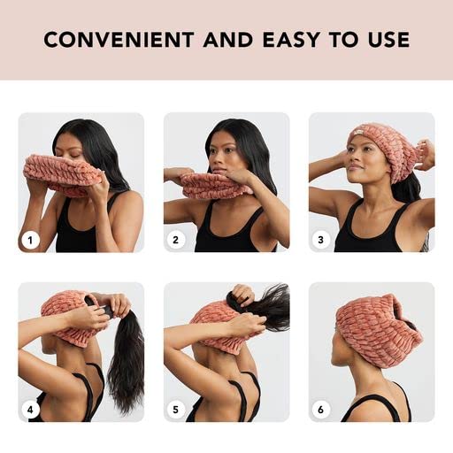 Kitsch dusty rose apply mask demo keeps hair protected for cleaner skincare