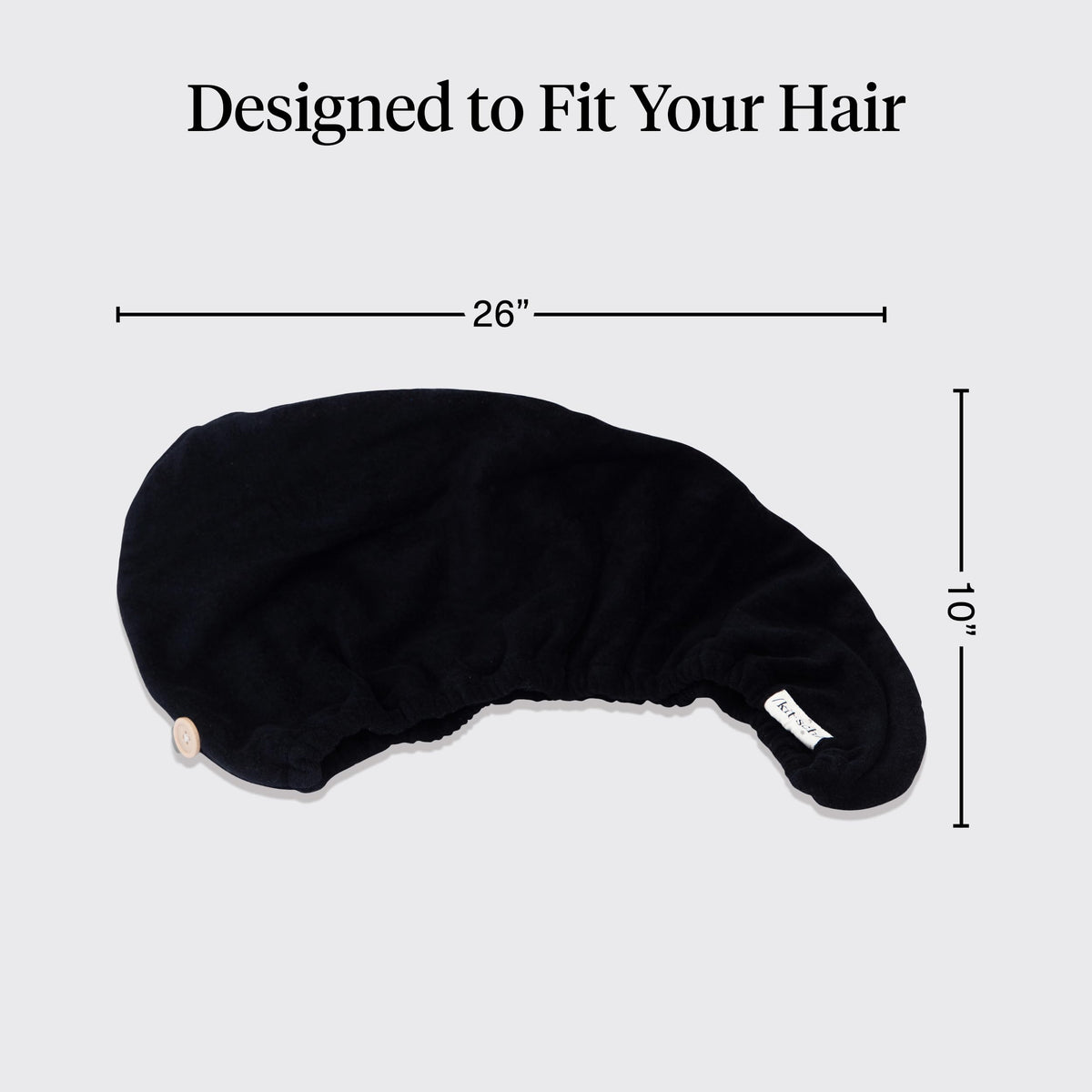 Kitsch elastic loop and fastening detail showing secure fit and slip-resistant benefit
