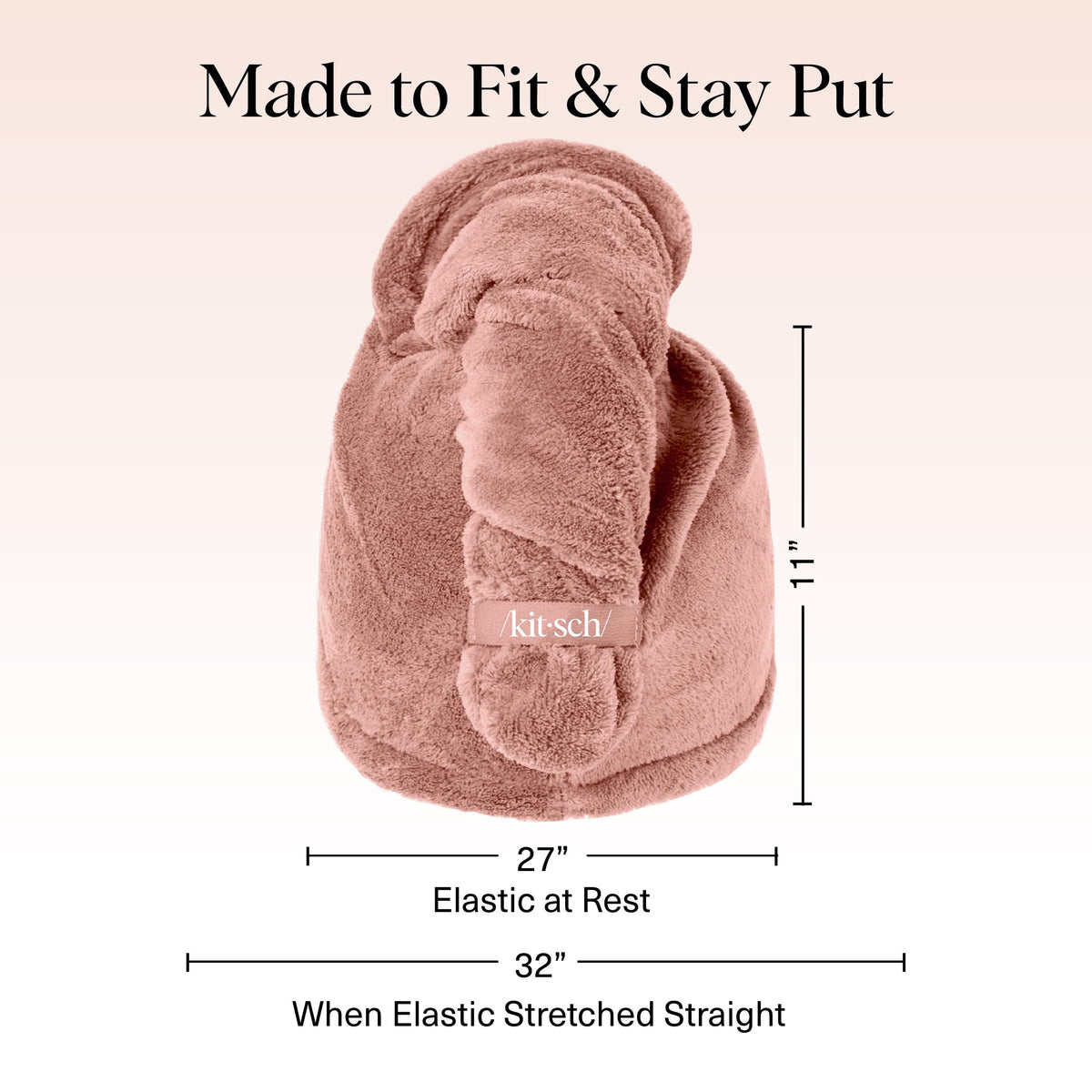 Kitsch elastic loop detail illustrating secure twist-and-hold convenience