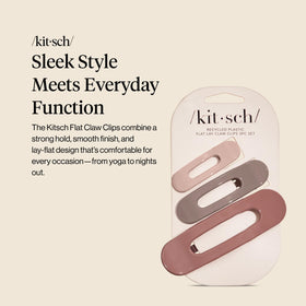 Kitsch large flat claw clip close-up showing glossy finish and secure hold