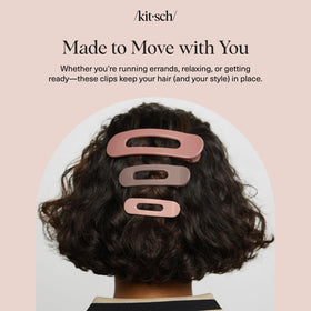 Kitsch clip held in hand showing size comparison and easy, one-handed use