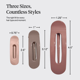 Kitsch small flat claw clip detail showing compact size for delicate sections