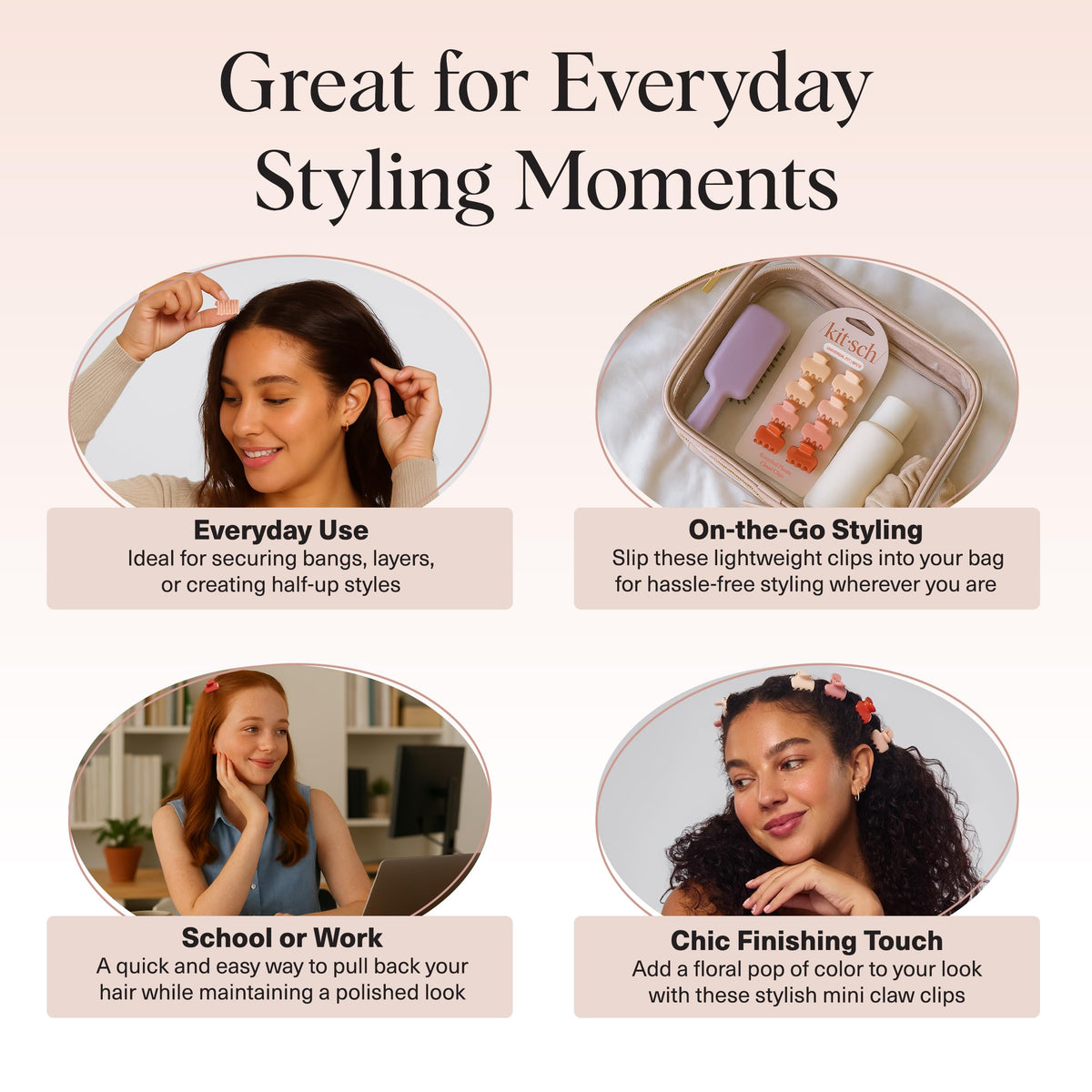 Kitsch flatlay of all eight pieces, mix-and-match styling options visible