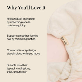 Kitsch folded towel wrap packed in a bag showing travel-friendly lightweight benefit