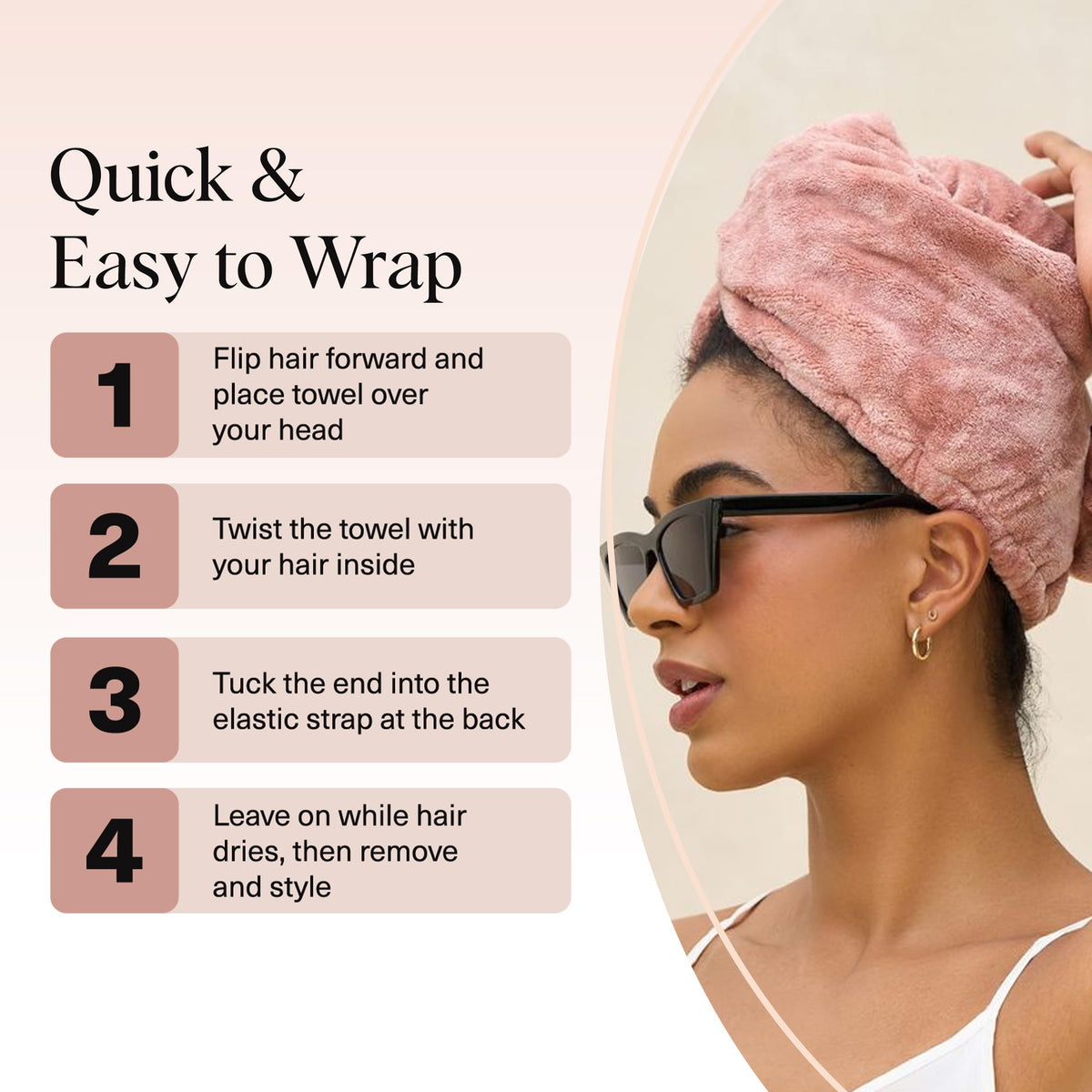 Kitsch towel neatly folded flat to show thickness and fast-dry fabric