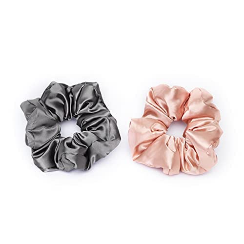 Kitsch two scrunchies folded in flat-lay highlighting versatile color pairing