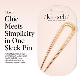 Kitsch close-up detail of hair pin prongs highlighting smooth anti-rust zinc-alloy surface