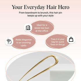 Kitsch hair pin with storage pouch and simple packaging for easy protection and gifting