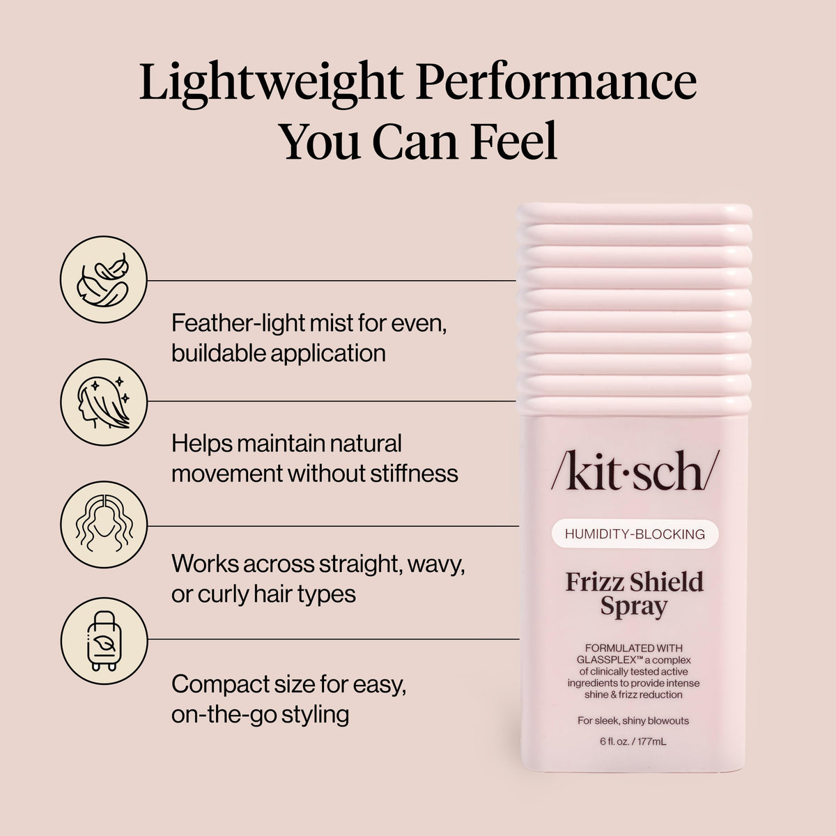 Kitsch product detail with argan oil ingredient promoting shine and hydration