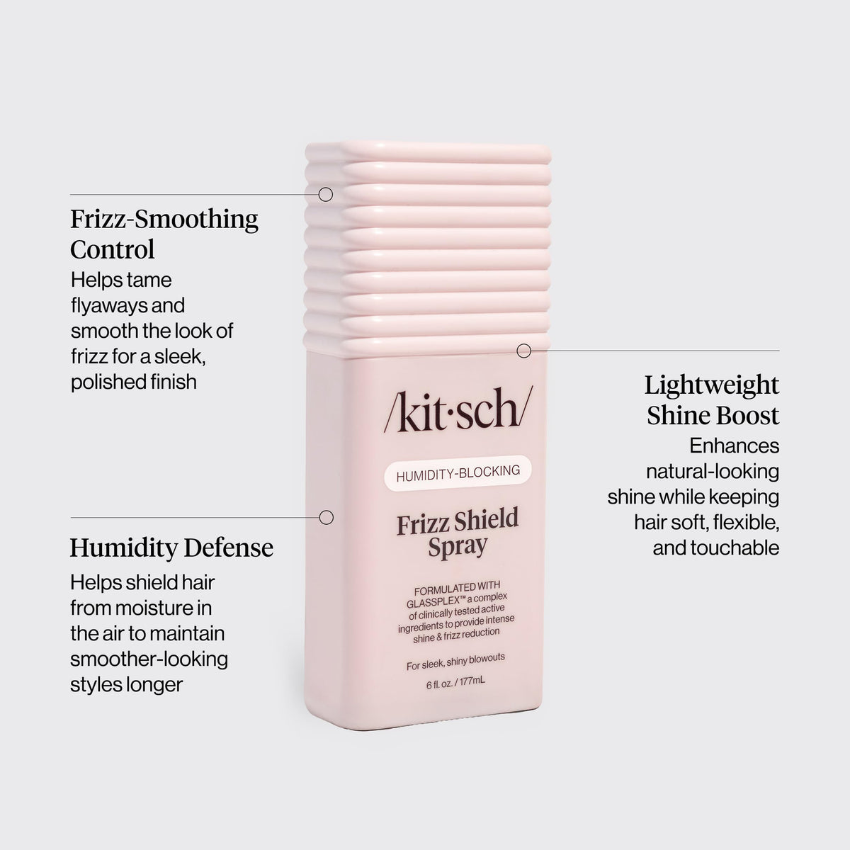 Kitsch fine mist spray showing lightweight application and even coverage benefit