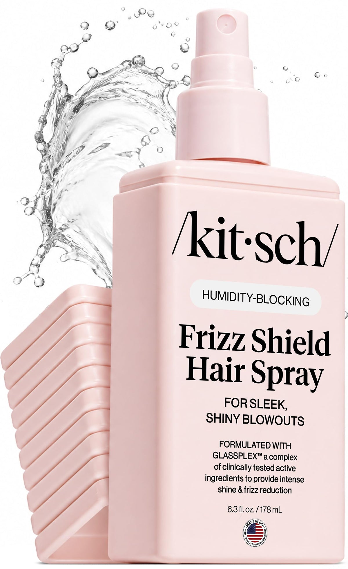 Kitsch front packaging of frizz shield for quick identification and confidence