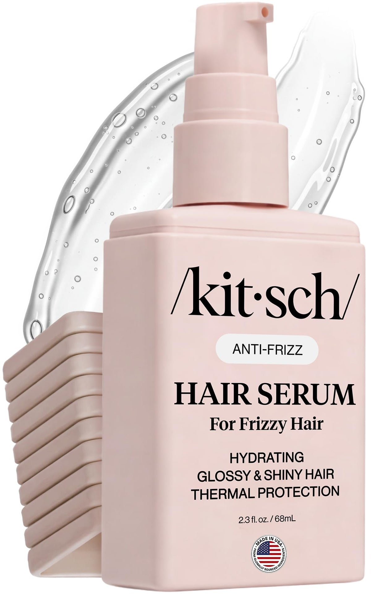 Kitsch front bottle displaying label and matte finish for easy identification