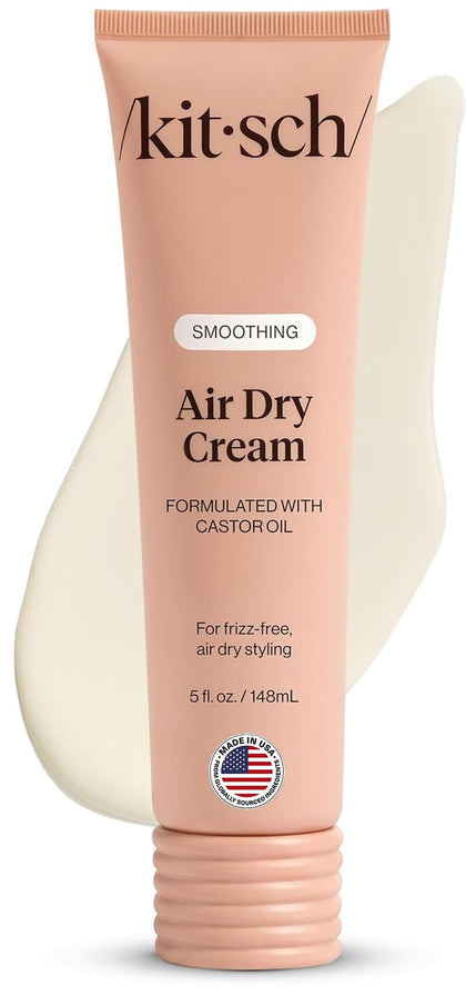 Kitsch front packaging of air dry cream showing product tube and brand benefit