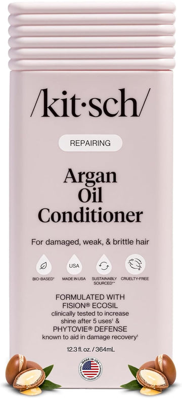 Kitsch front bottle showing argan conditioner delivering smoothness