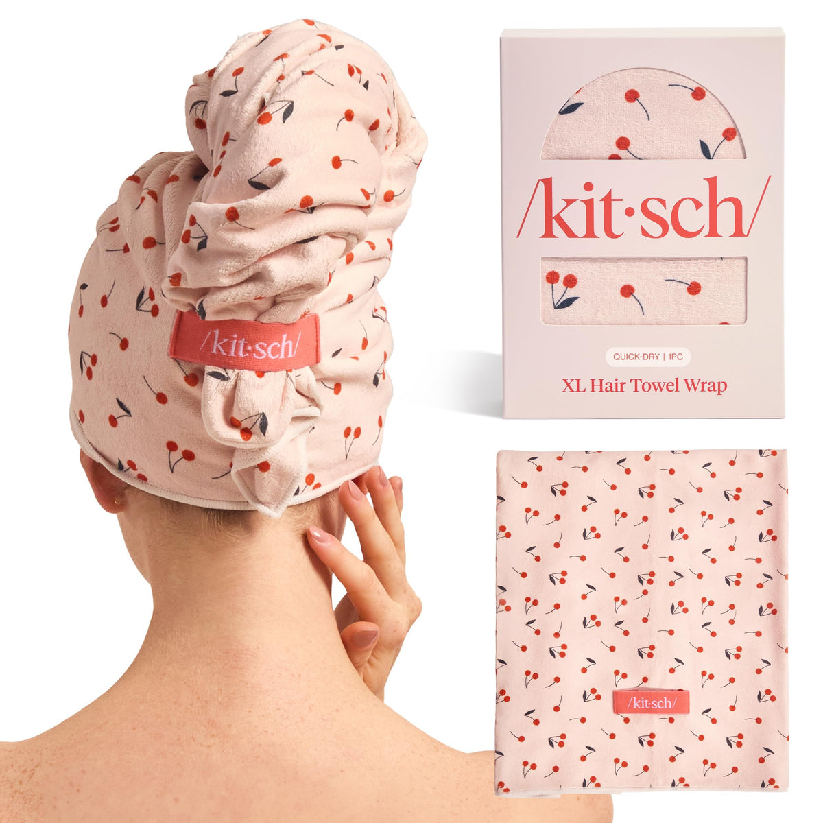 Kitsch cherry print front view showing full wrap and vibrant design benefit quick identification