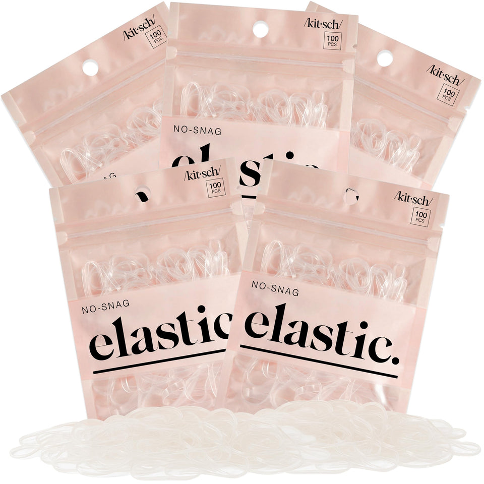 Kitsch front packaging showing clear elastics and quantity, convenient supply
