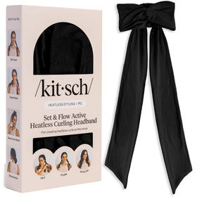 Kitsch front view of black headband showing sleek design and comfort