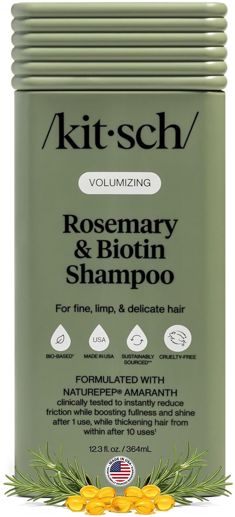Kitsch front packaging showing shampoo and immediate fullness