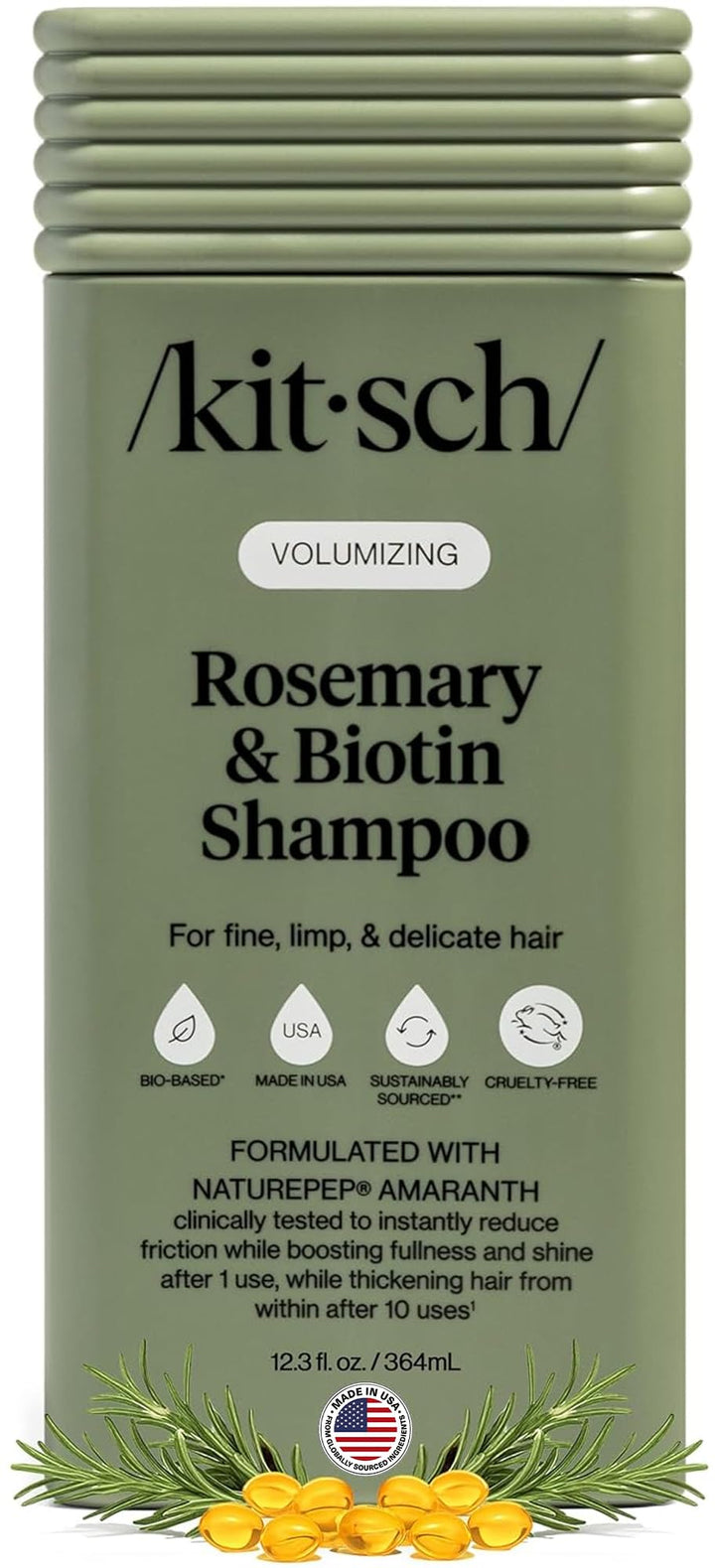 Kitsch front packaging showing shampoo and immediate fullness