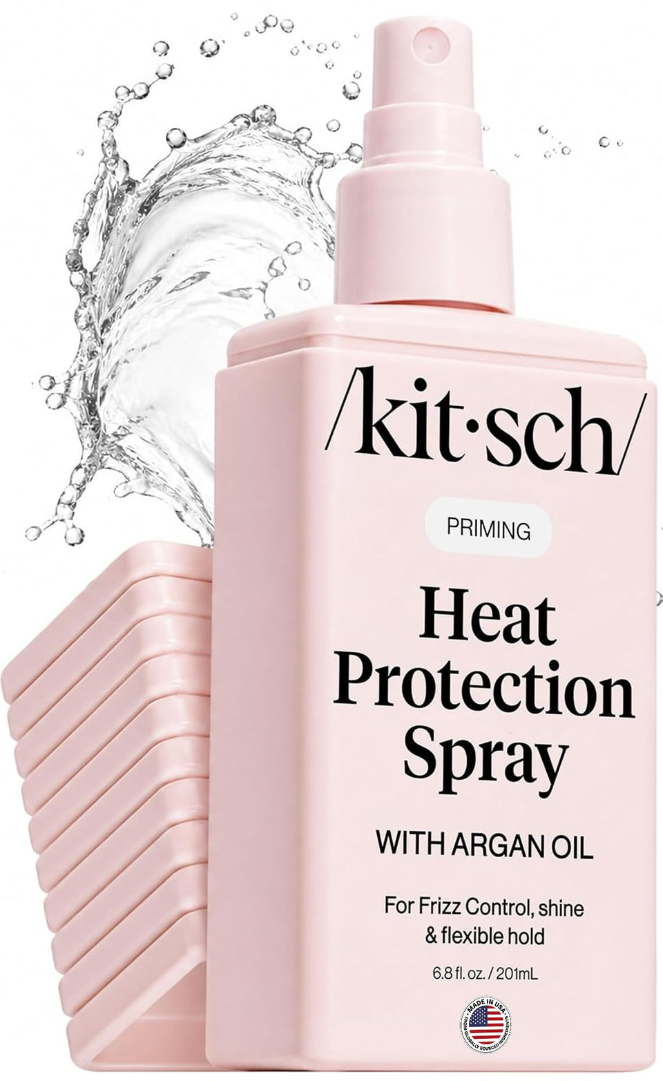 Kitsch front spray bottle showing full product and branding, shelf-ready shine