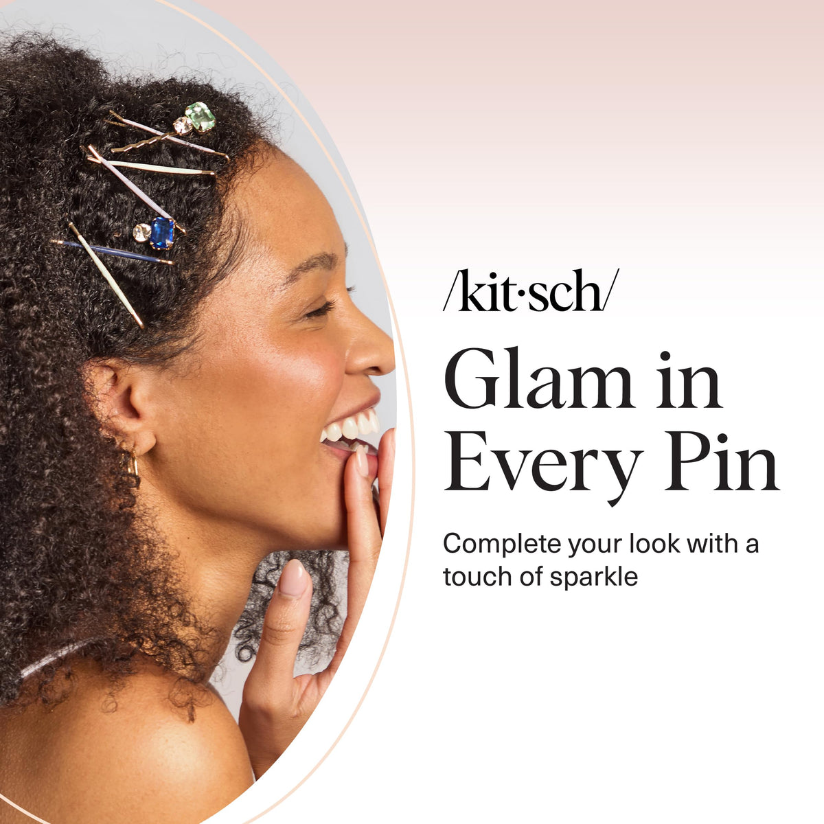 Kitsch bobby pins worn with dress in evening lifestyle for elegant accessorizing