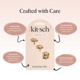 kitsch single pin placed along a braid adding decorative accent and grip