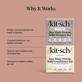Kitsch before and after hair lifestyle showing improved shine benefit