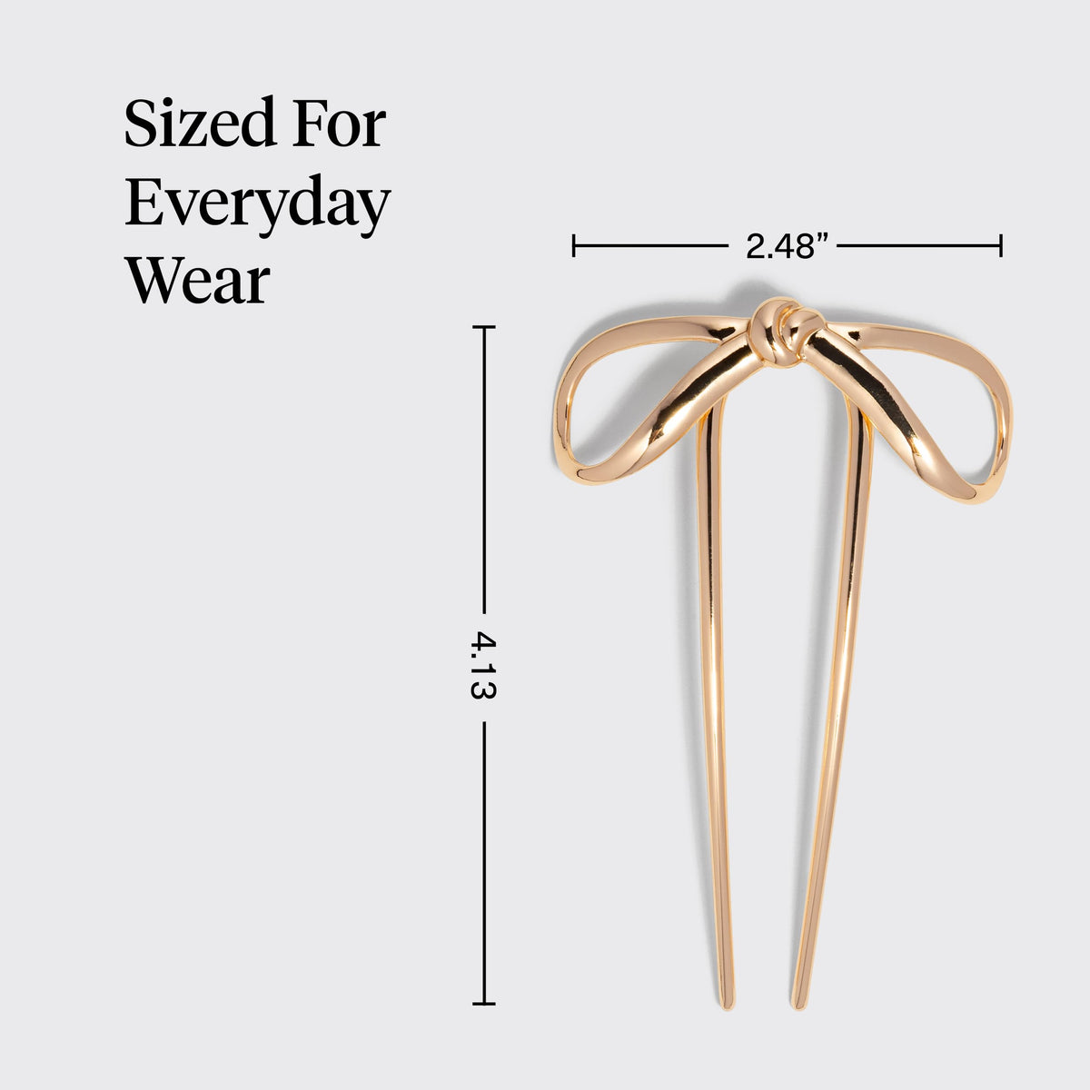 Kitsch hair pin used in half-up style for effortless everyday elegance