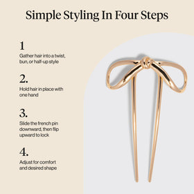 Kitsch hair pin beside a coin to show compact travel-friendly size