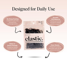 Kitsch hair tie securing a ponytail with discreet hold and comfort
