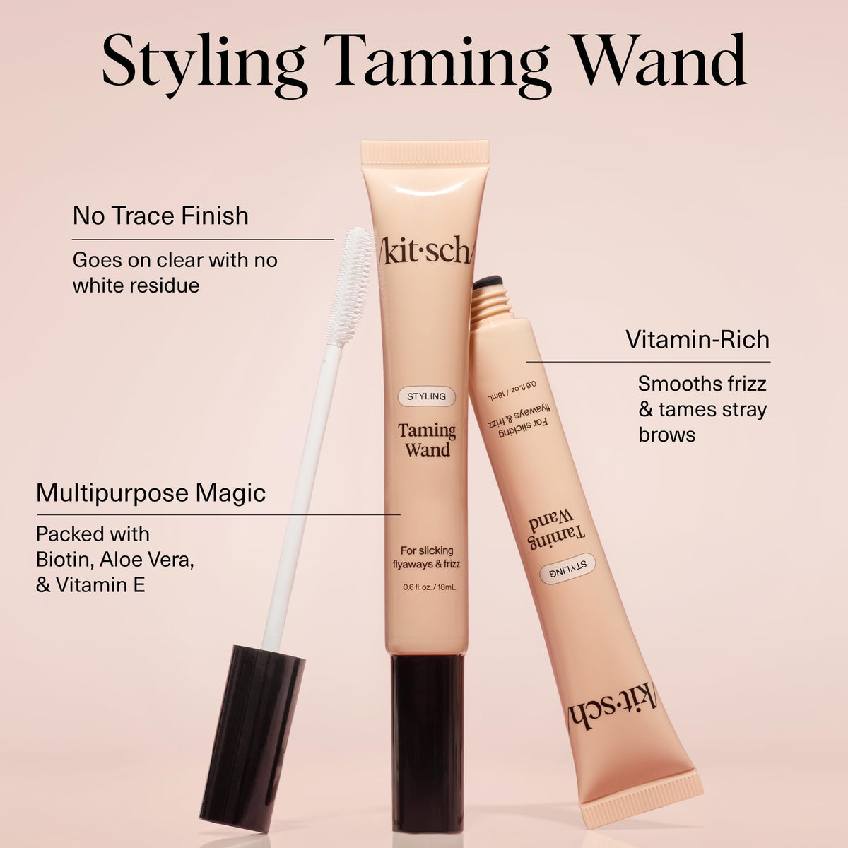 Kitsch applicator tip close-up for precise flyaway and edge styling