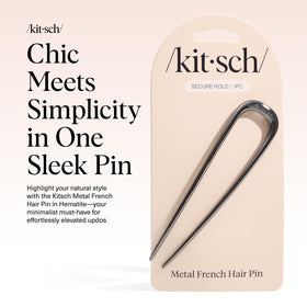 Kitsch hematite side profile highlighting curved design and comfortable tension distribution