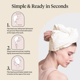 Kitsch towel wrap staged in bathroom showing daily routine convenience benefit