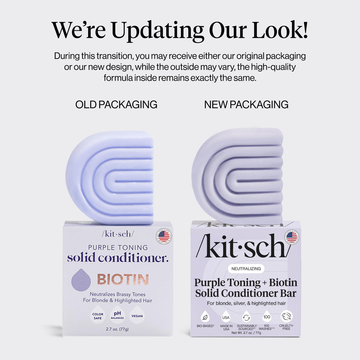 Kitsch conditioner bar being applied in shower showing easy toning application