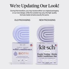 Kitsch conditioner bar being applied in shower showing easy toning application