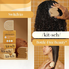 Kitsch coconut and shea butter ingredients highlight nourishing plant-based benefit