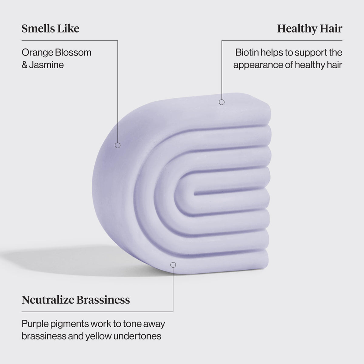 Kitsch ingredient label close-up highlighting biotin and gentle formulation benefit