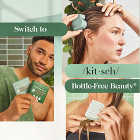 Kitsch rosemary sprigs and biotin capsule display showing natural actives