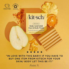 Kitsch ingredients with turmeric powder highlighting antioxidant brightening