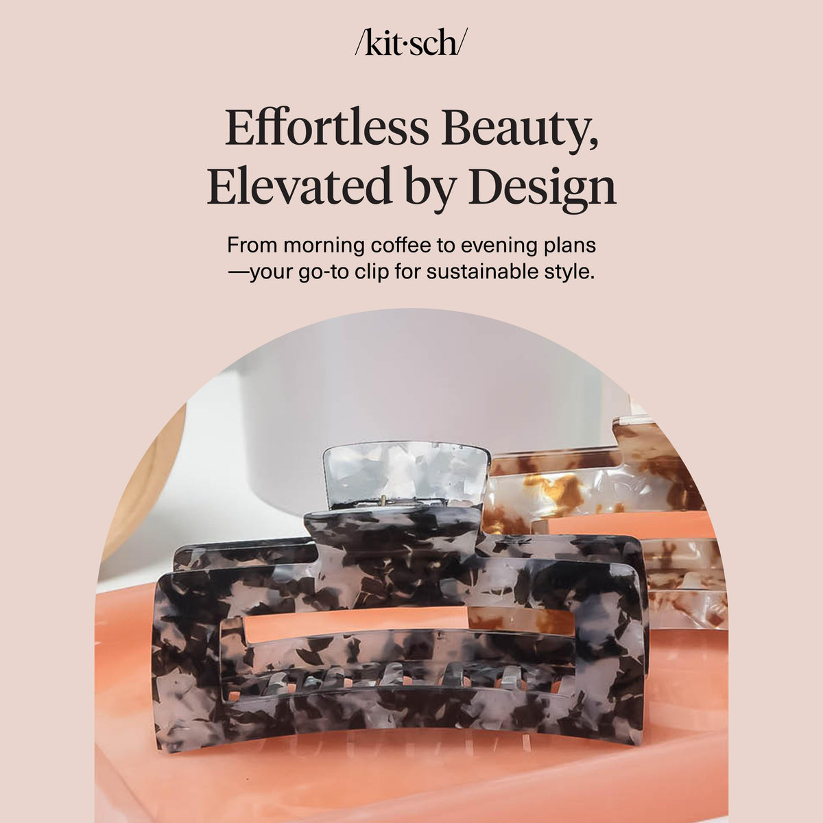 Kitsch clip on beach towel conveying lightweight travel-friendly convenience