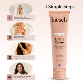 Kitsch product label closeup showing vegan, cruelty-free and color-safe benefit