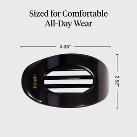 Kitsch clip side profile highlighting flat silhouette that reduces bulk under hats